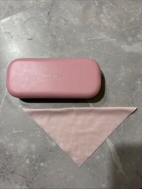 kate spade Pink Hard Shell Eyewear Case with Cleaning Cloth